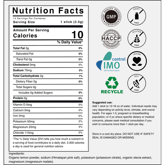 Everyday Hydration 1 bag (14 sticks), Lemon