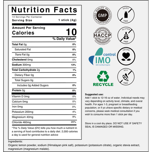Performance 1 bag (14 sticks), Lemon